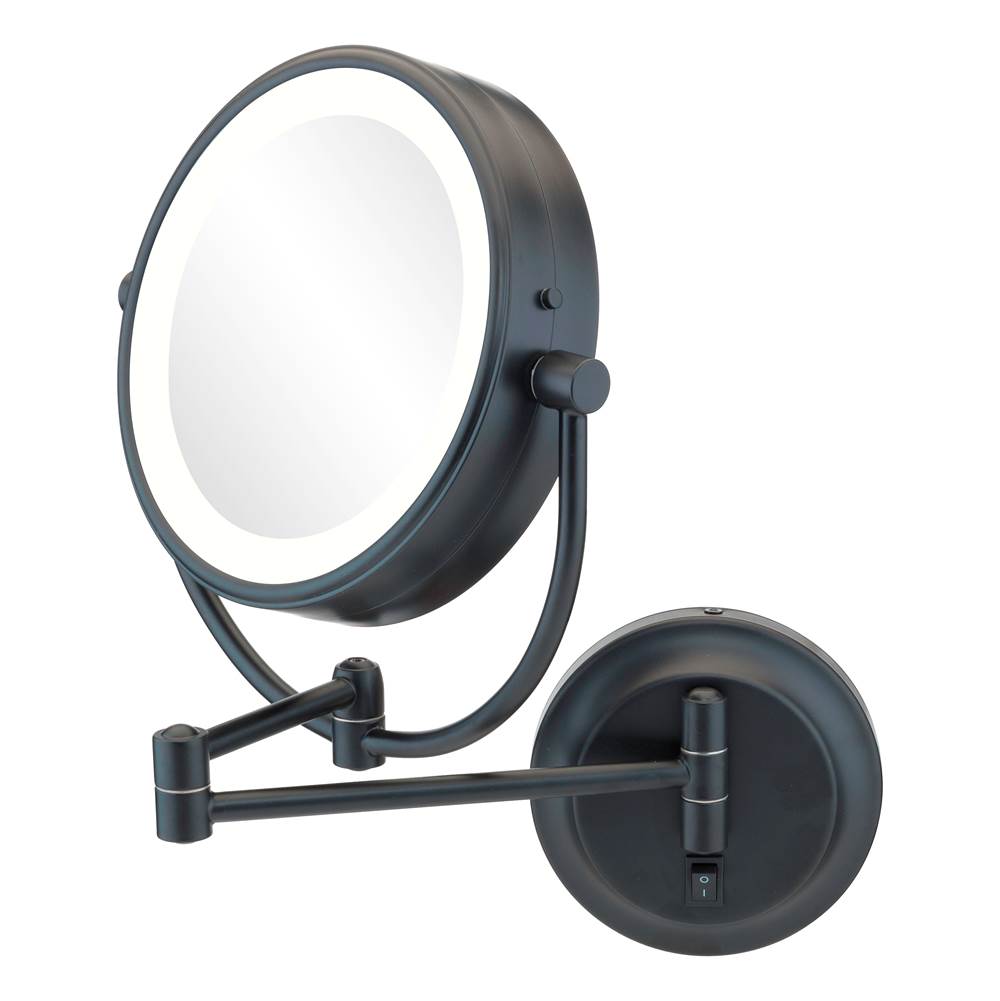 Aptations Neomodern Magnified Makeup Mirror With Switchable Light Color in Matte Black
