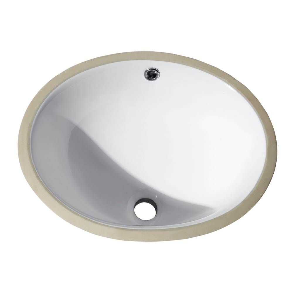 Avanity 18 in. Undermount Oval Vitreous China Sink in White