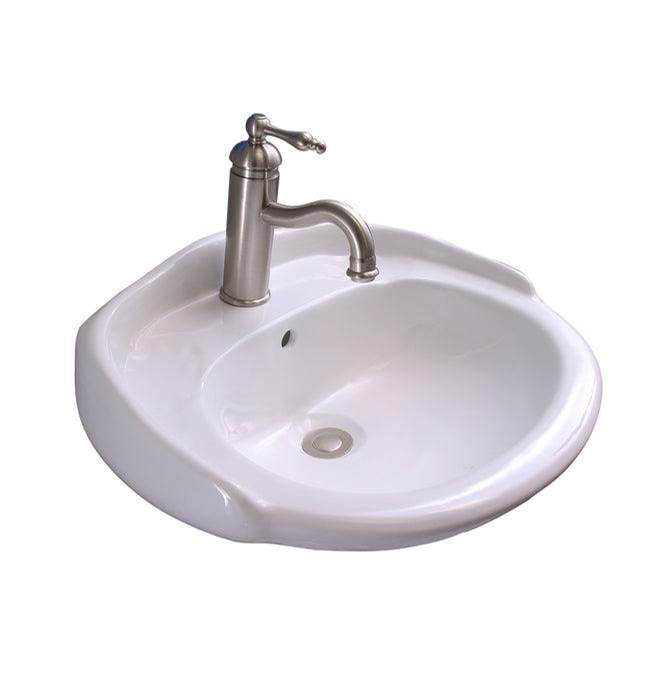 Barclay Arianne 19'' Wall Hung w/OF1 Faucet Hole, White