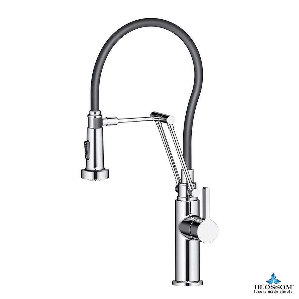 Blossom Single Handle Pull Out Kitchen Faucet - Chrome