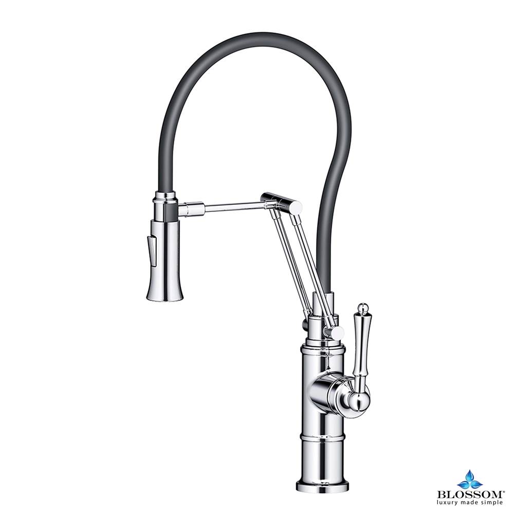 Blossom Single Handle Pull Out Kitchen Faucet - Chrome