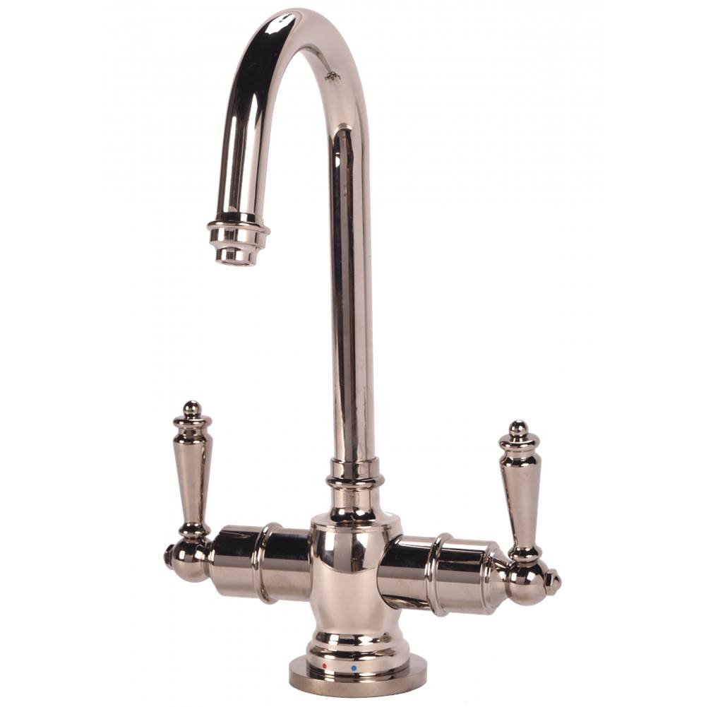 AquaNuTech Traditional C-Spout Hot/Cold Filtration Faucet-Polished Nickel