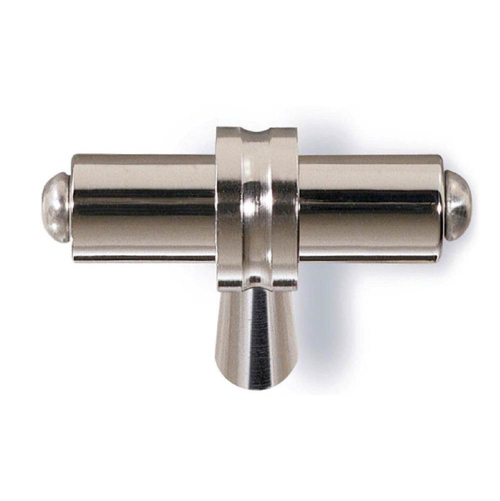 Colonial Bronze Adjustable T Cabinet Knob Hand Finished in Matte Satin Nickel and Matte Satin Nickel