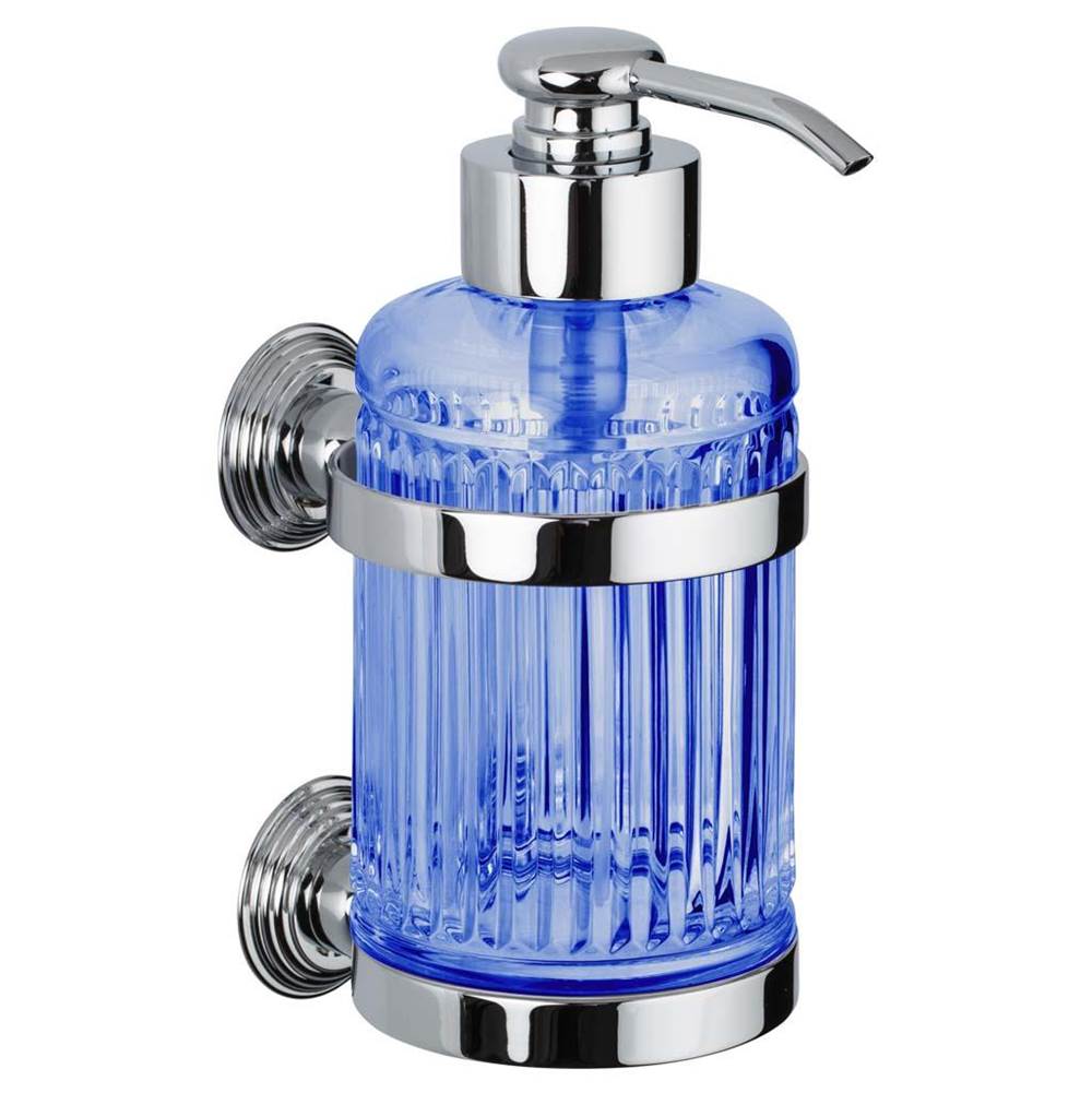 Cristal & Bronze Wall Mounted Soap Dispenser, Large Size, Cut Crystal, Cont. 360Ml