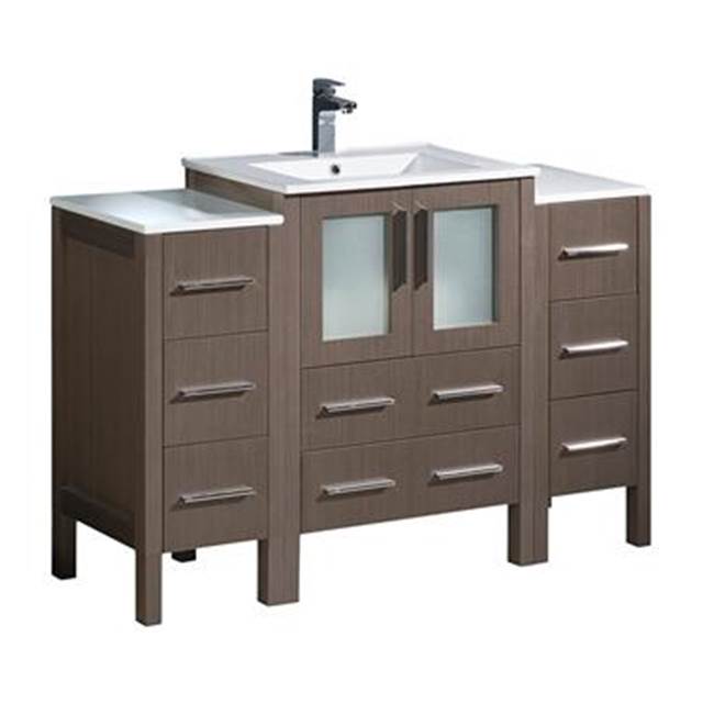 Fresca Bath Fresca Torino 48'' Gray Oak Modern Bathroom Cabinets w/ Integrated Sink