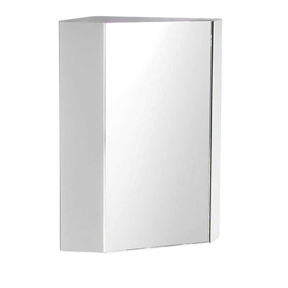 Fresca Bath Fresca Coda 18'' White Corner Medicine Cabinet w/ Mirror Door