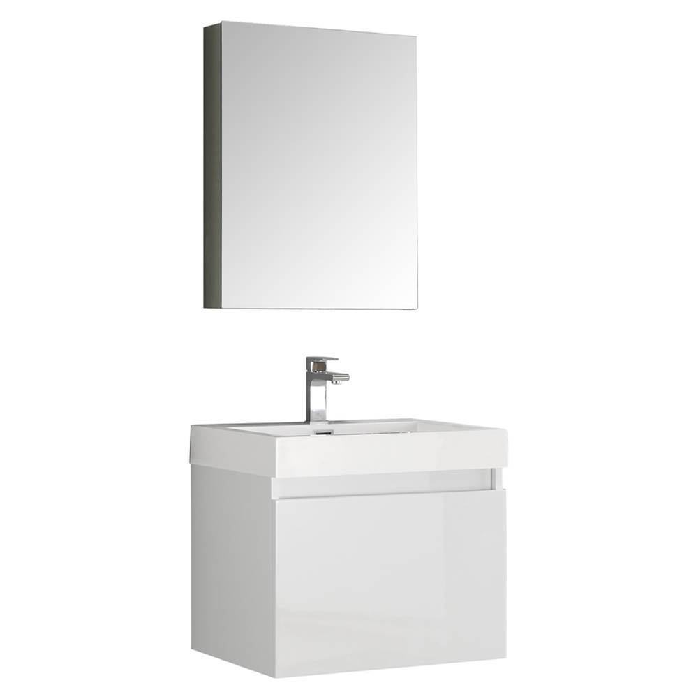 Fresca Bath Fresca Nano 24'' White Modern Bathroom Vanity w/ Medicine Cabinet