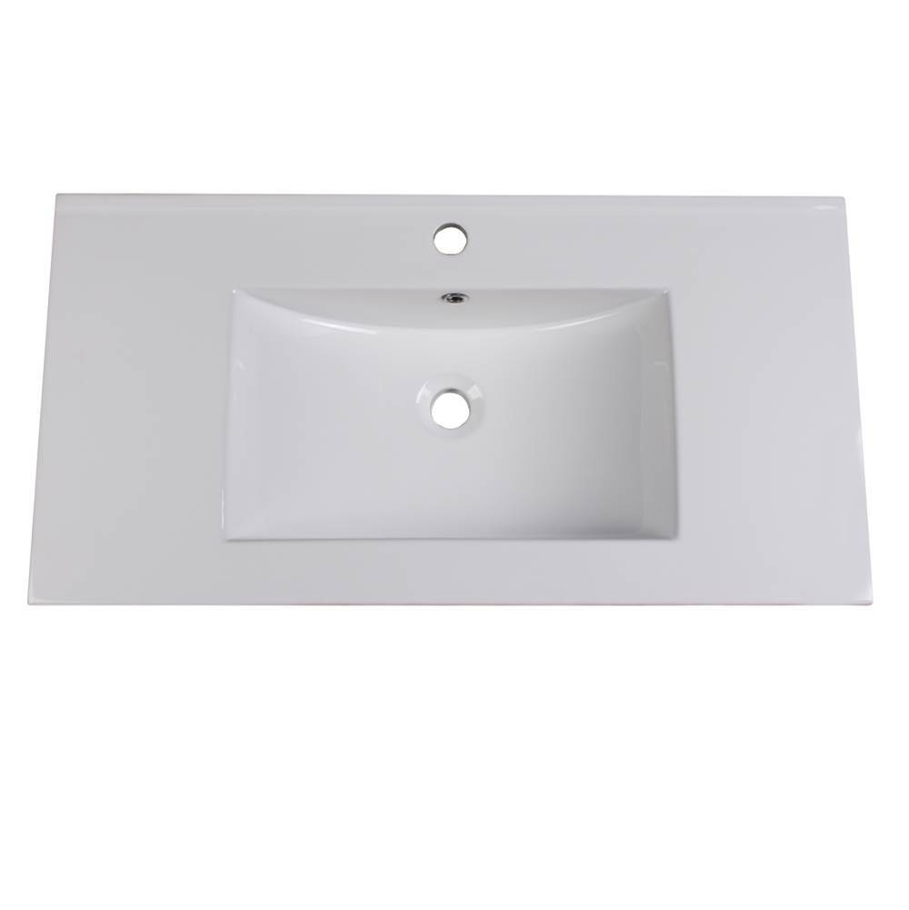 Fresca Bath Fresca Torino 36'' White Integrated Sink / Countertop