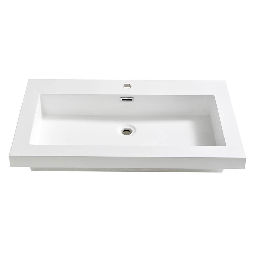 Fresca Bath Fresca Medio 32'' White Integrated Sink / Countertop