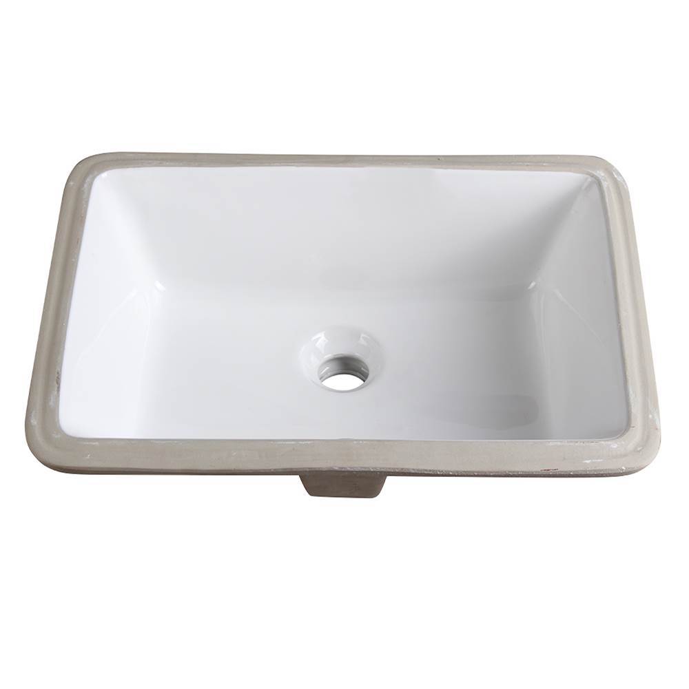 Fresca Bath Fresca Allier White Undermount Sinks