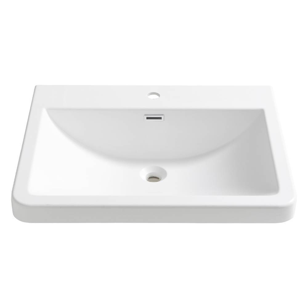 Fresca Bath Fresca Milano 26'' White Integrated Sink / Countertop