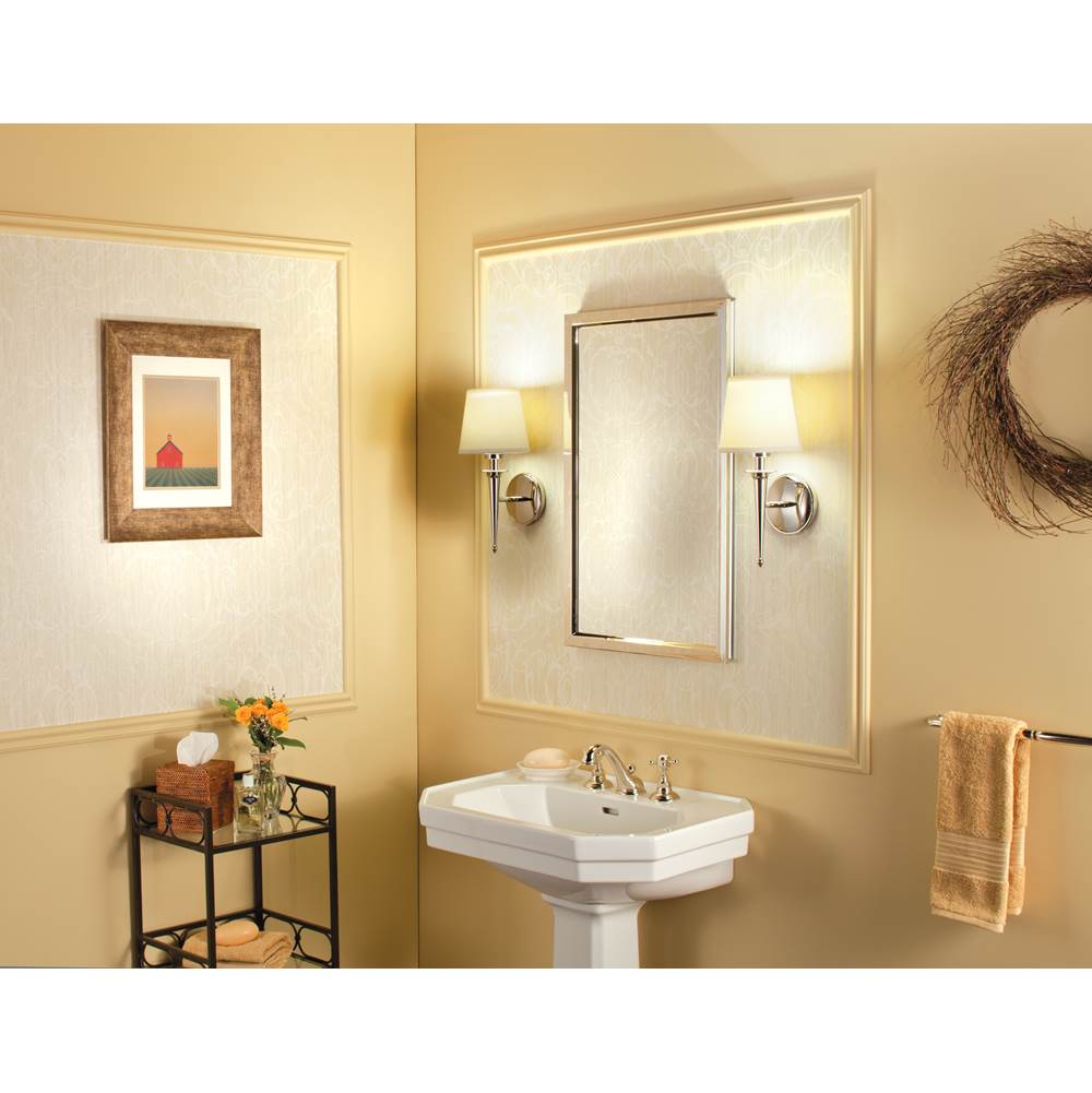 GlassCrafters Trinity 20'' x 36'' Decorative Framed Mirror in Brushed Bronze