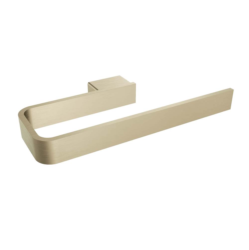 ICO Bath Cinder 8'' Towel Bar - Brushed Gold Light