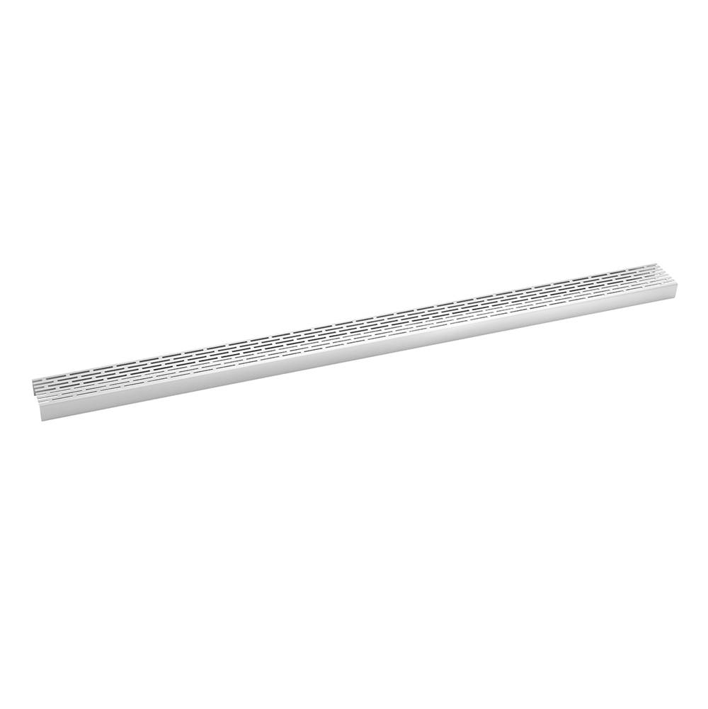 Infinity Drain 48'' Perforated Offset Slot Pattern Grate for S-LT 65 in Satin Stainless