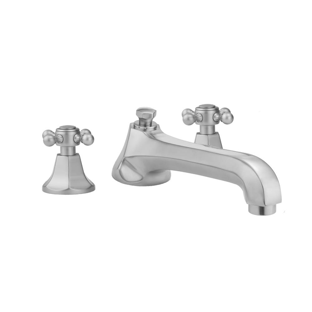 Jaclo Astor Roman Tub Set with Low Spout and Ball Cross Handles