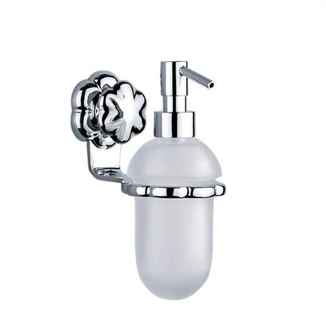 Joerger Florale Crystal Soap Dispenser, Complete, Rose Gold With Amber Crystal