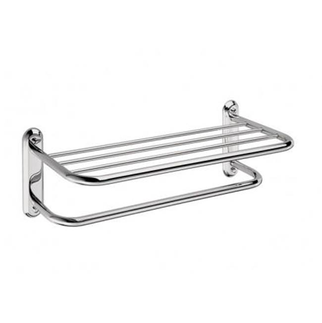 Kartners HOTEL - 25-inch Two Tier Towel Rack-Brushed Gold
