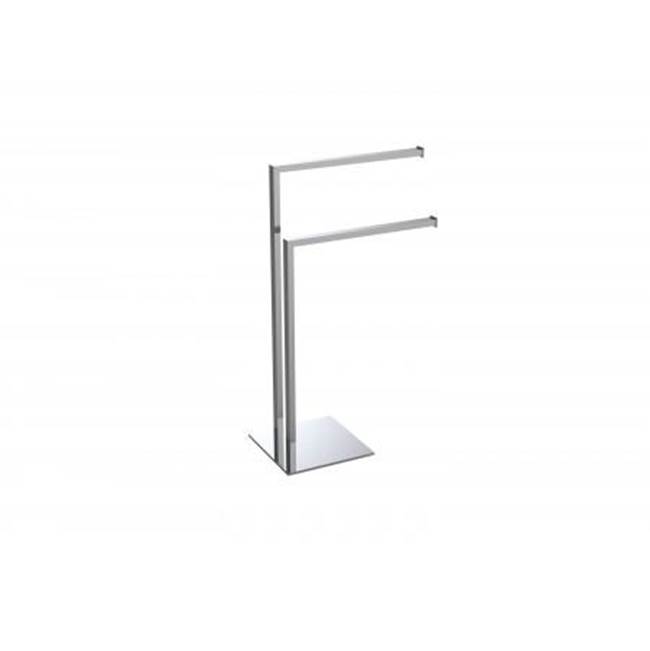 Kartners Double Towel Rail - Square-Brushed Copper