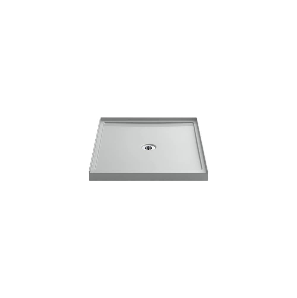 Kohler Rely 36-in x 42-in Single-Threshold Shower Base with Center Drain, Ice Grey