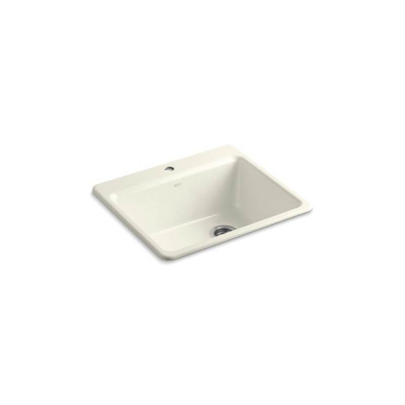 Kohler Riverby® 25'' x 22'' x 9-5/8'' top-mount single-bowl kitchen sink with sink rack