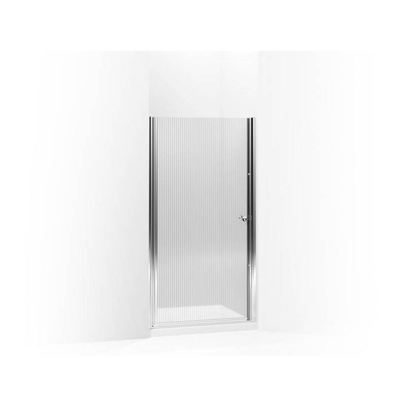 Kohler Fluence® Pivot shower door, 65-1/2'' H x 28-3/4 - 30-1/4'' W, with 1/4'' thick Falling Lines glass