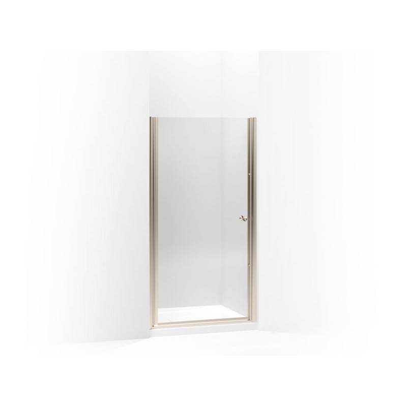 Kohler Fluence® Pivot shower door, 65-1/2'' H x 31-1/4 - 32-3/4'' W, with 1/4'' thick Crystal Clear glass
