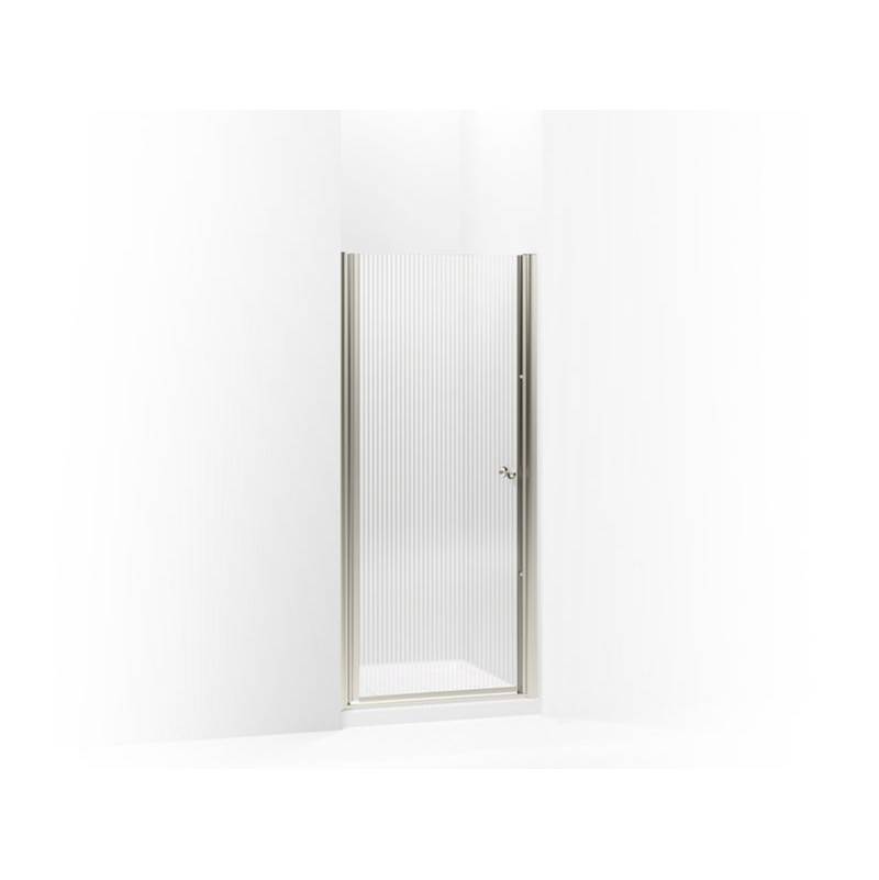 Kohler Fluence® Pivot shower door, 65-1/2'' H x 30 - 31-1/2'' W, with 1/4'' thick Falling Lines glass