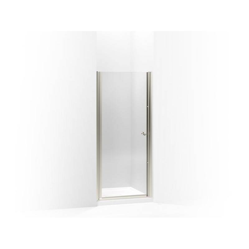 Kohler Fluence® Pivot shower door, 65-1/2'' H x 30 - 31-1/2'' W, with 1/4'' thick Crystal Clear glass