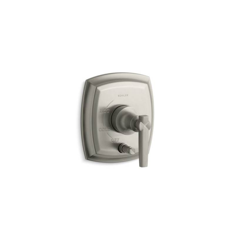 Kohler Margaux® Rite-Temp(R) pressure-balancing valve trim with push-button diverter and lever handles, valve not included