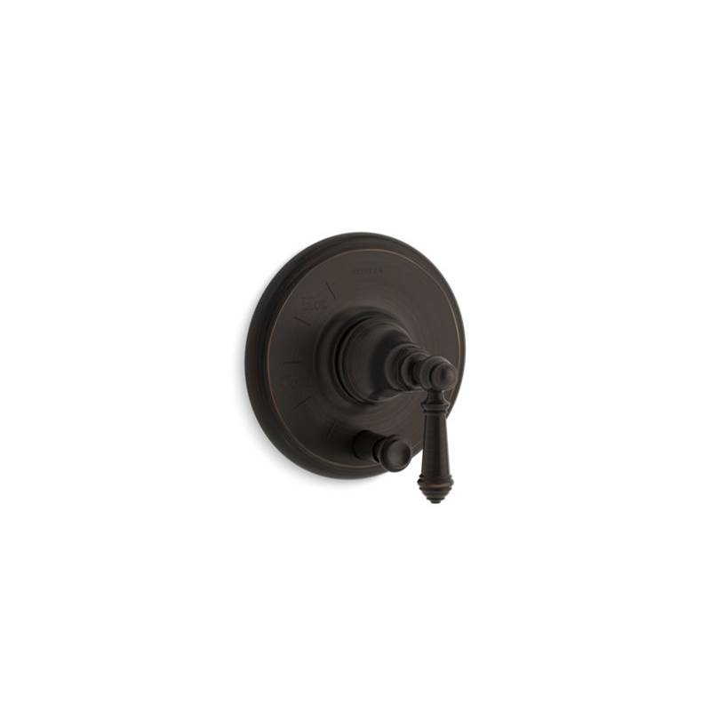 Kohler Artifacts® Rite-Temp(R) pressure-balancing valve trim with push-button diverter and lever handle