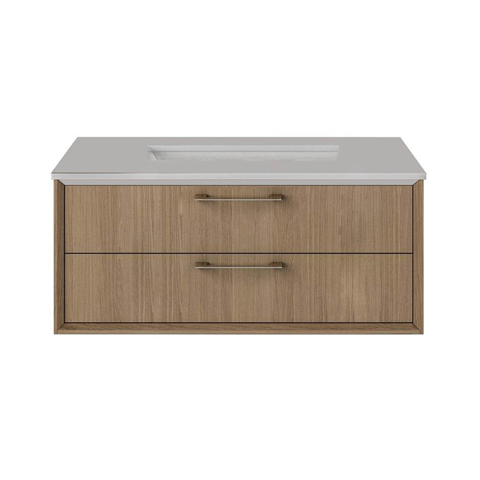 Lacava Solid Surface countertop with a cut-out for under-mount sink 5452UN for wall-mount under-counter vanity GEM-UN-30