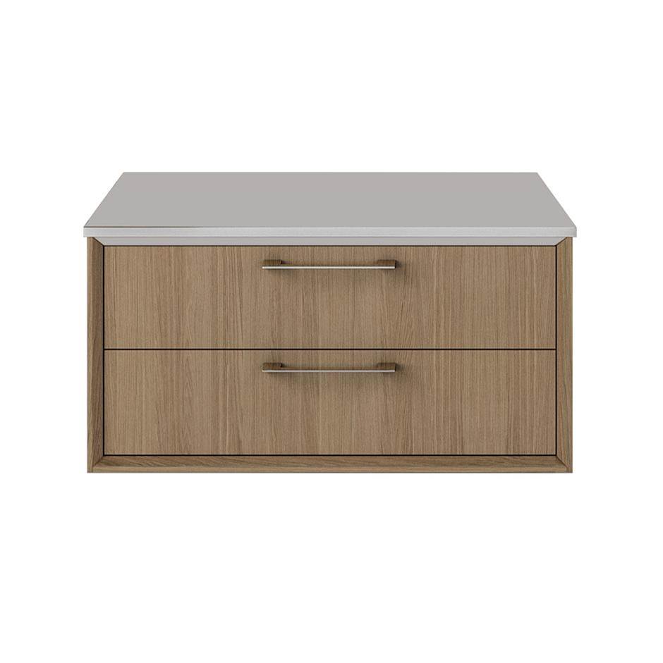 Lacava Solid Surface countertop for wall-mount under-counter cabinet GEM-ST-24, sold together with the cabinet. W: 24'', D: 22'', H: 1/2''.