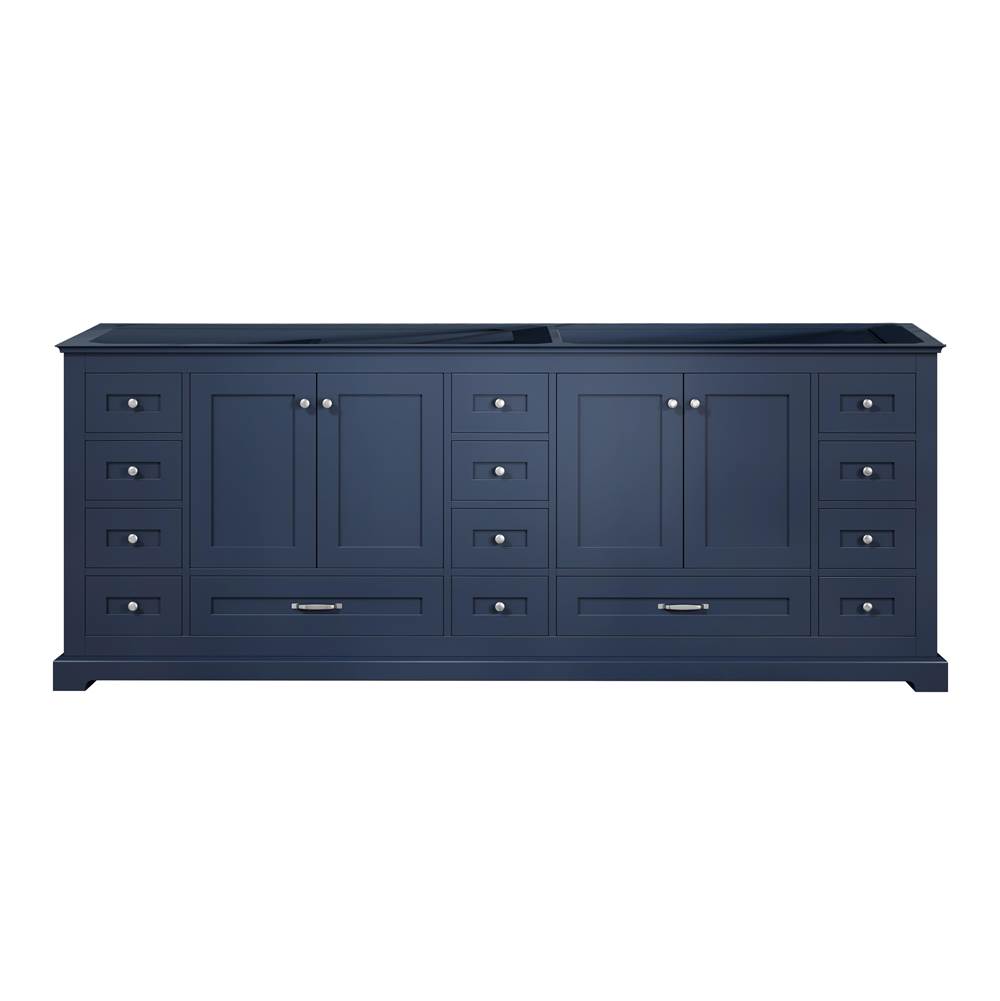 Lexora Dukes 84'' Navy Blue Vanity Cabinet Only