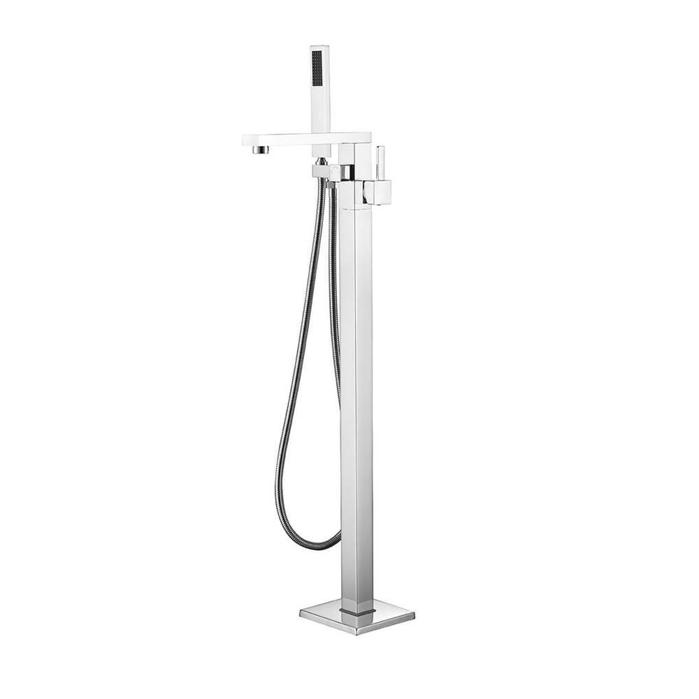Lexora Mare Free Standing Bathtub Filler/Faucet w/ Handheld Showerwand - Chrome