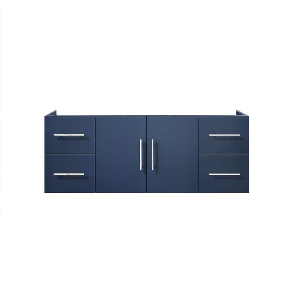 Lexora Geneva 48'' Navy Blue Vanity Cabinet Only