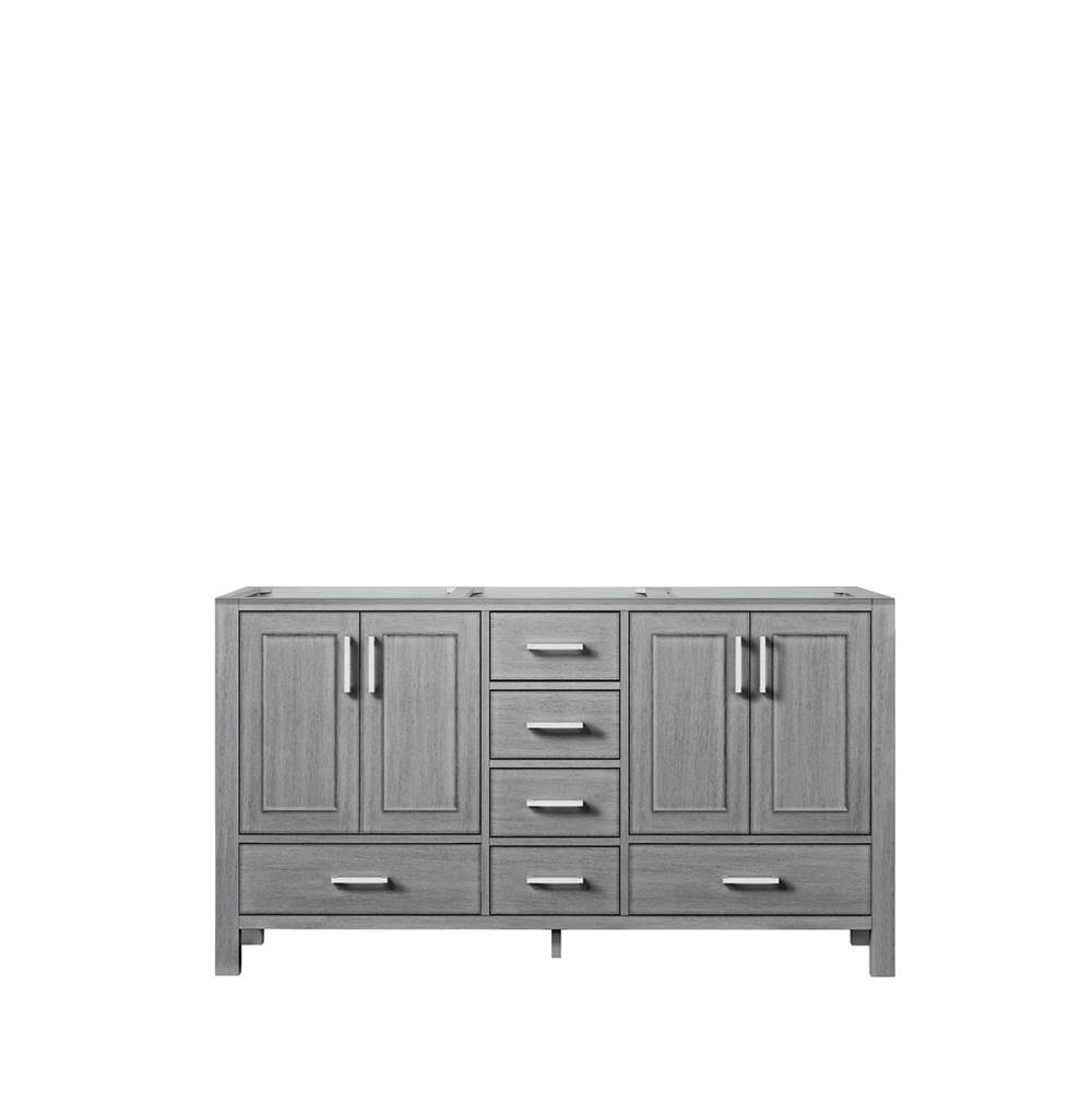 Lexora Jacques 60'' Distressed Grey Vanity Cabinet Only
