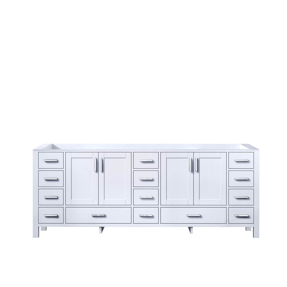 Lexora Jacques 84'' White Vanity Cabinet Only