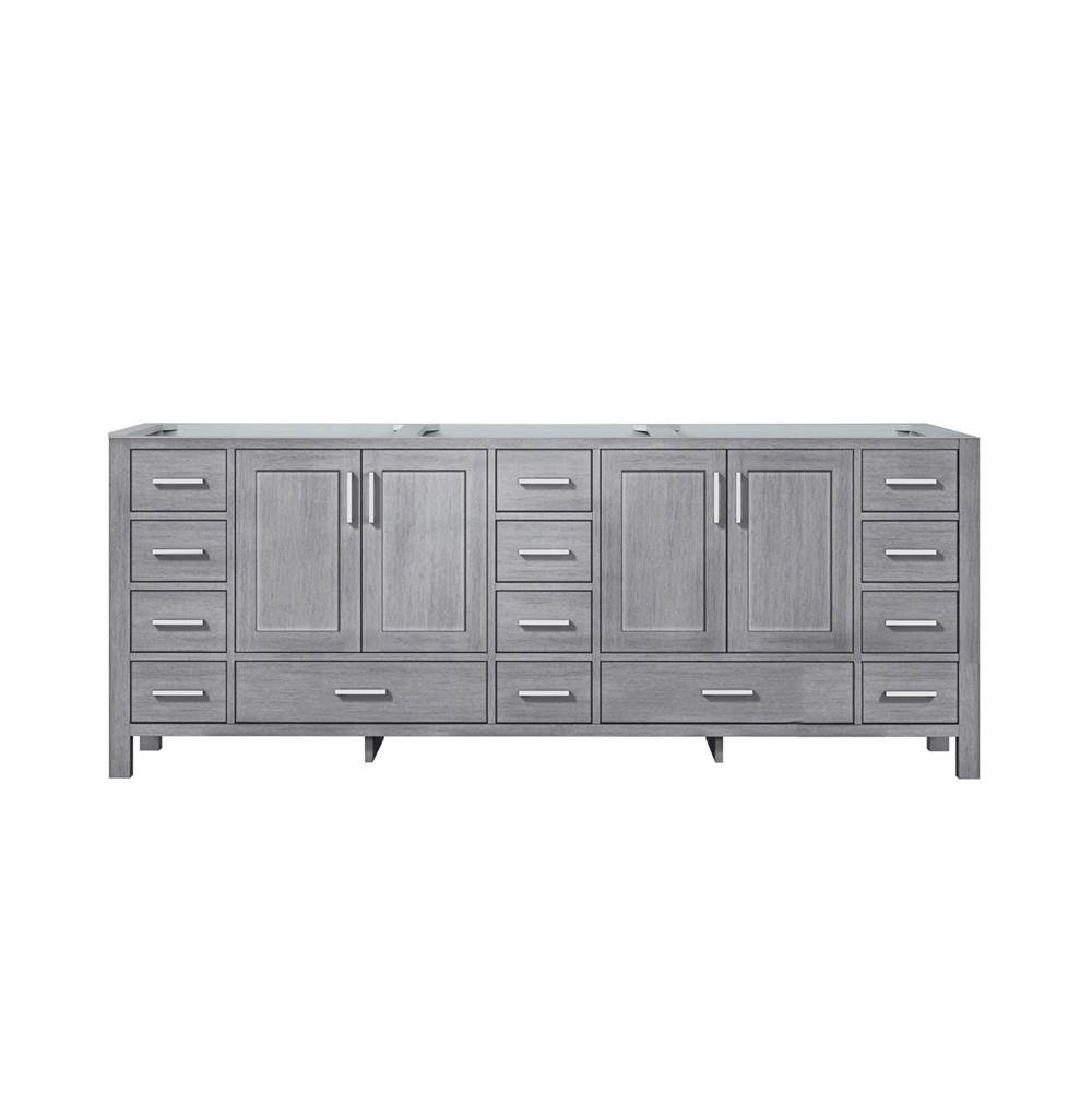 Lexora Jacques 84'' Distressed Grey Vanity Cabinet Only