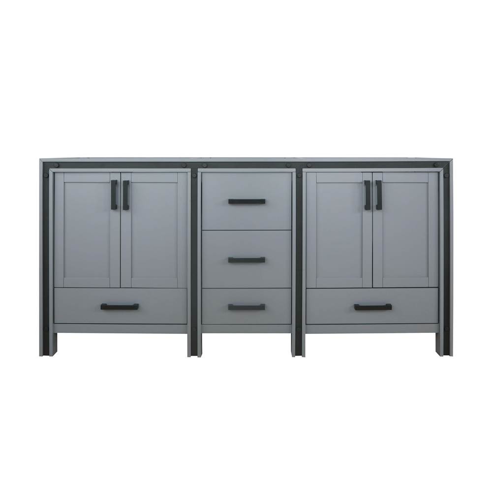 Lexora Ziva 72'' Dark Grey Vanity Cabinet Only