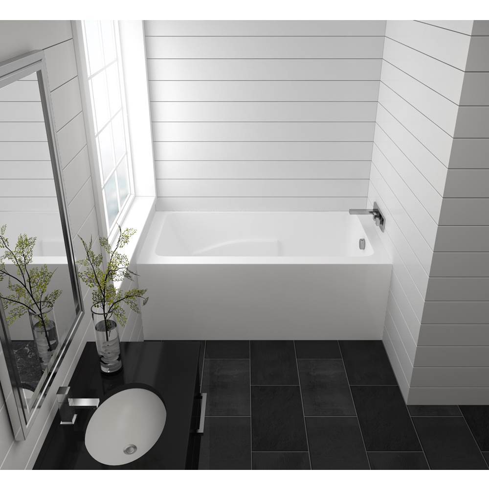 Oceania Baths Suite Alcove 60 x 31, AeroMassage Bathtub, Glossy White
