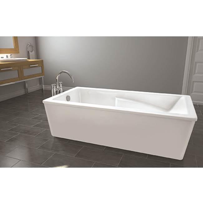 Oceania Baths Sublime Deck Mount 60 x 32, SuperAeroMassage Bathtub, Glossy White