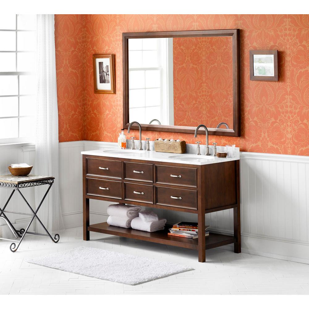 Ronbow 60'' Newcastle Bathroom Vanity Cabinet Base in White