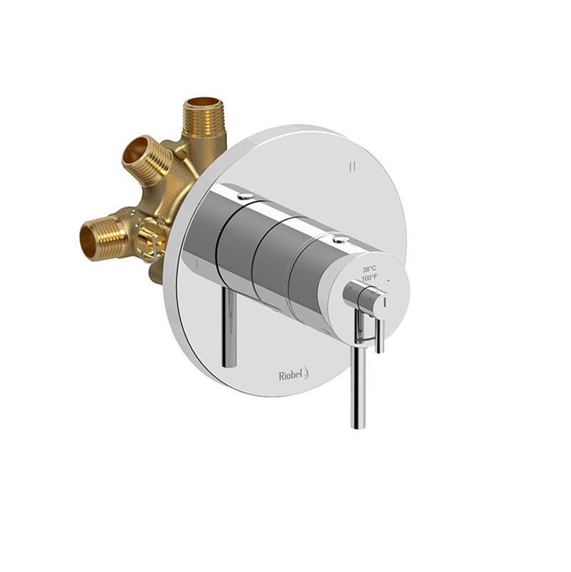Riobel Pro 3-way Type T/P (thermostatic/pressure balance) coaxial complete valve