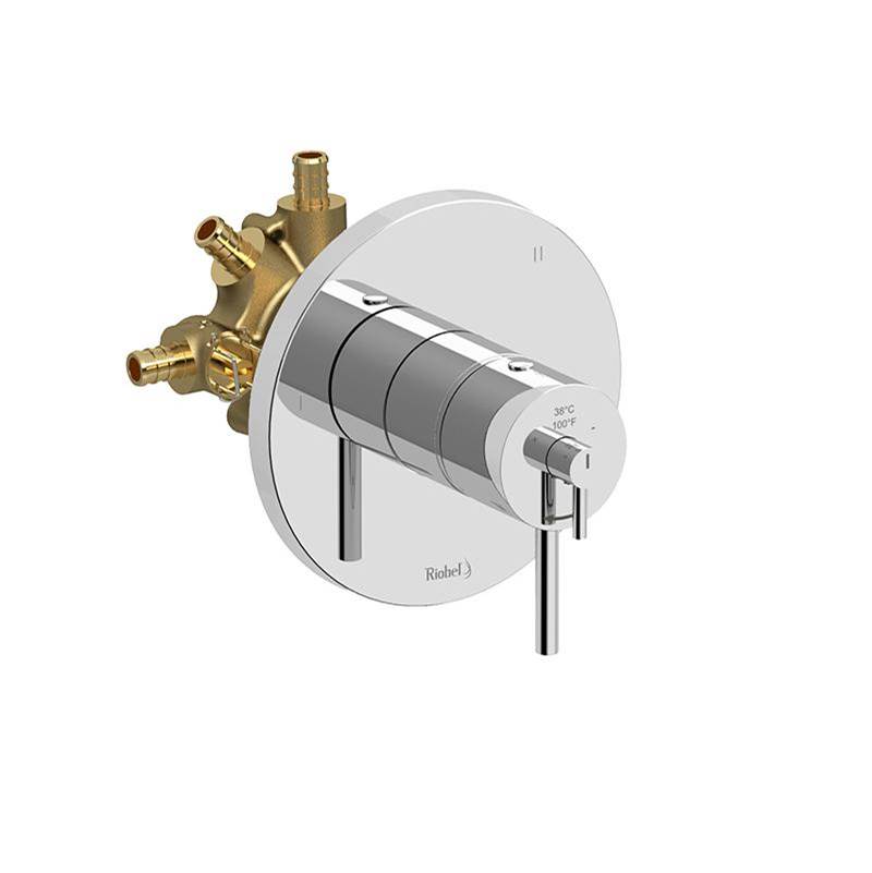 Riobel Pro 3-way no share Type T/P (thermostatic/pressure balance) coaxial complete valve PEX
