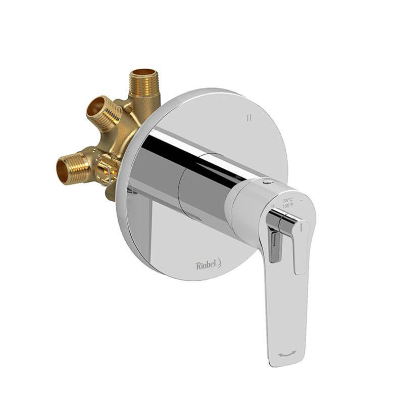 Riobel Pro 3-way Type T/P (thermostatic/pressure balance) coaxial complete valve