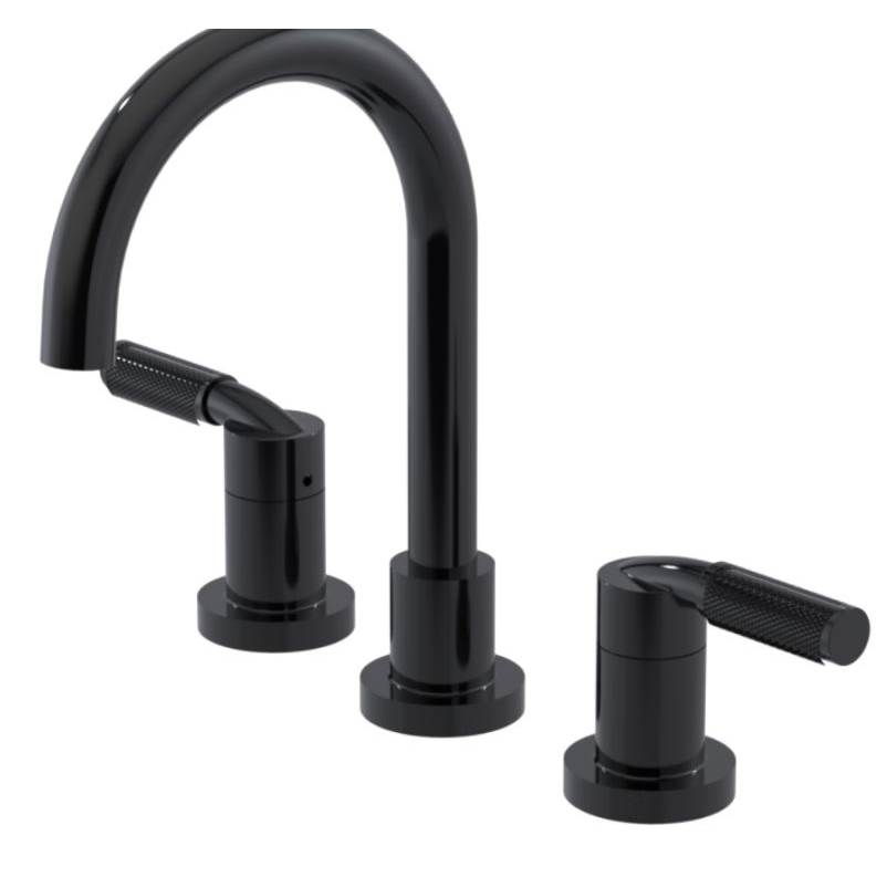 Rubinet Widespread Lav. Set. (less drain) in Black With Midnight Blue Accent