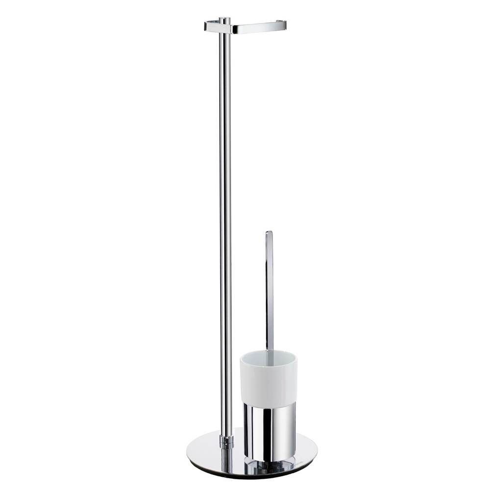 Smedbo OUTLINE Toilet Roll Holder Free Standing/ Toilet Brush incl. Container