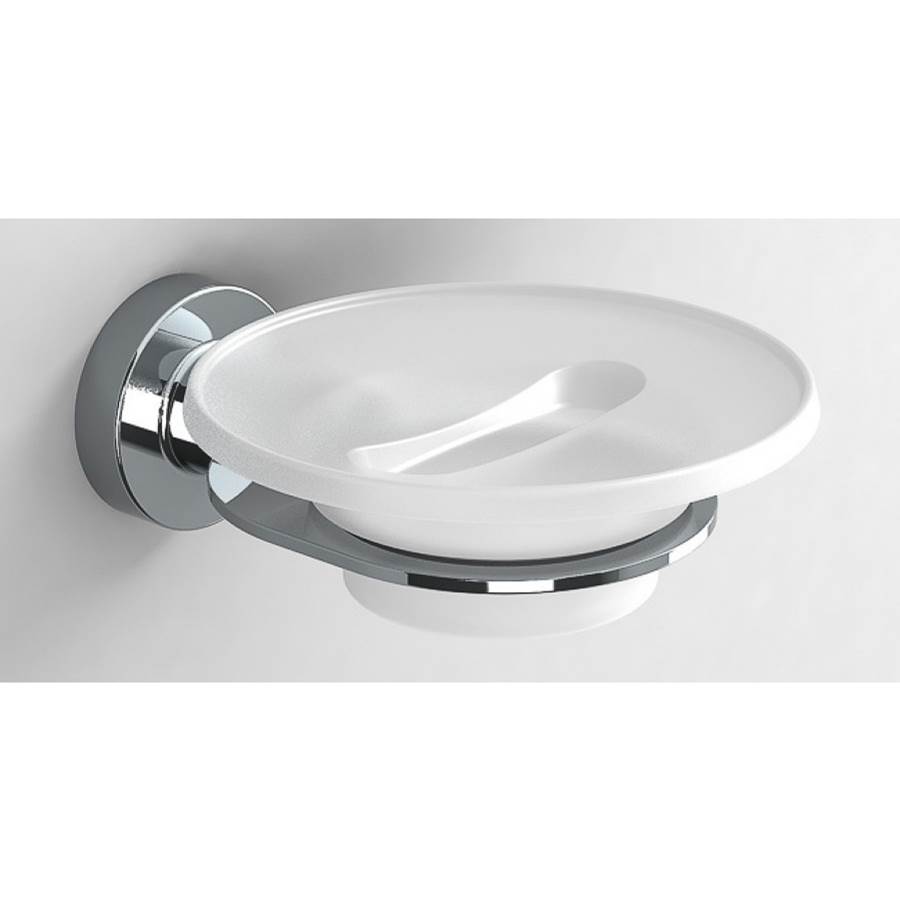 Sonia Tecno-Project Glass Soap Dish Brushed Nickel
