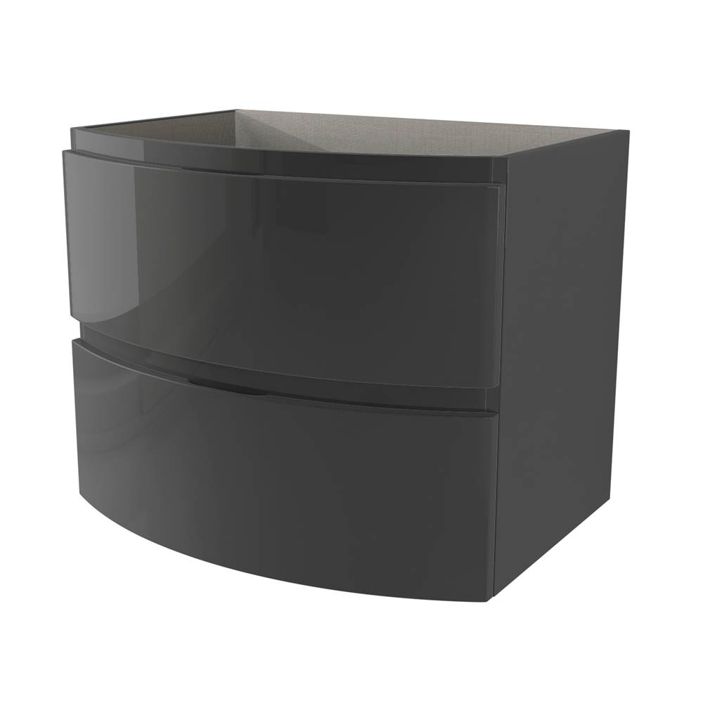 Sapphire Bath 27.2'' Vague Collection Base Cabinet Anthracite (2 Drawers)