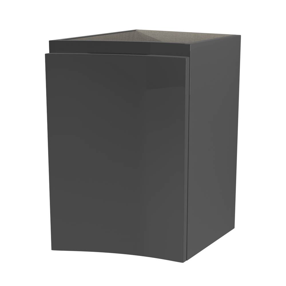 Sapphire Bath 13.4'' Vague Collection Right Side Cabinet Anthracite  W/ Door